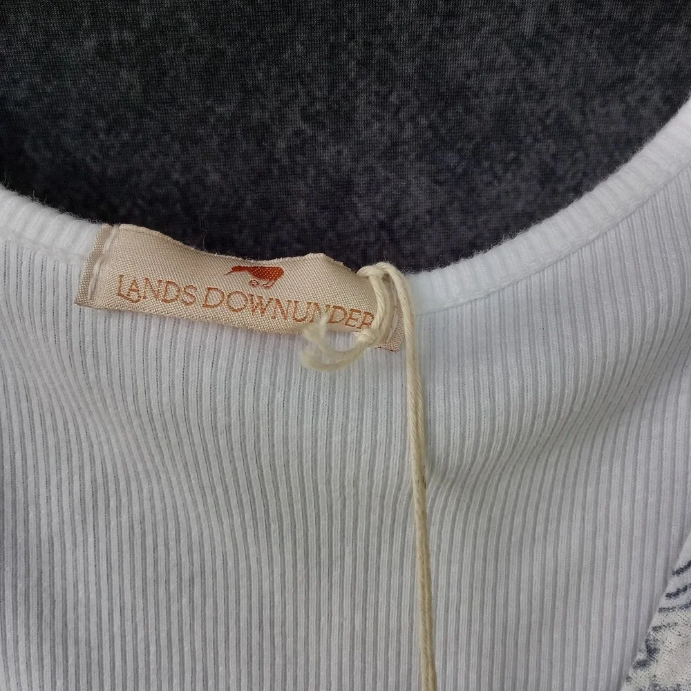 Lands Downunder‎ Italy Oyster Dress Boho LINEN Artsy Abstract Coastal Sz.S - Picture 3 of 5